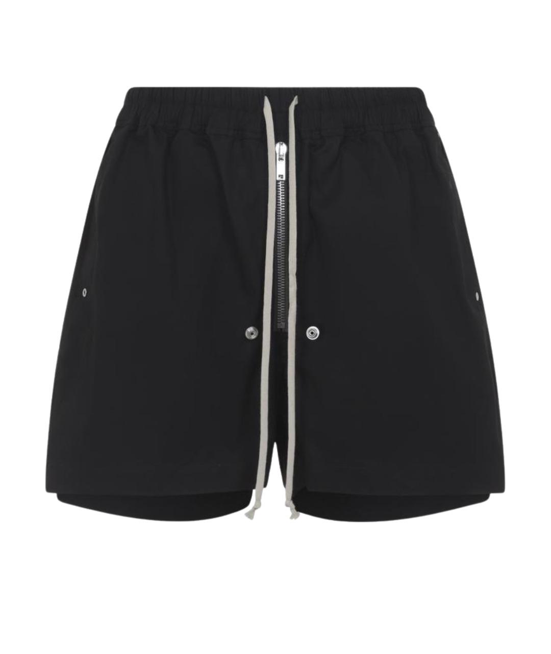 RICK OWENS Черные хлопковые шорты, фото 1