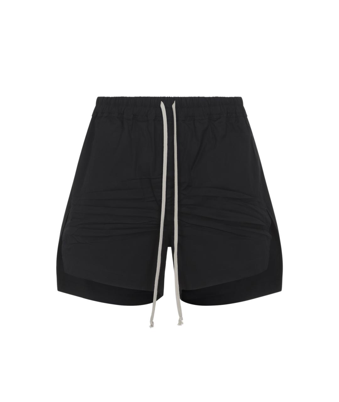 RICK OWENS Черные хлопковые шорты, фото 1