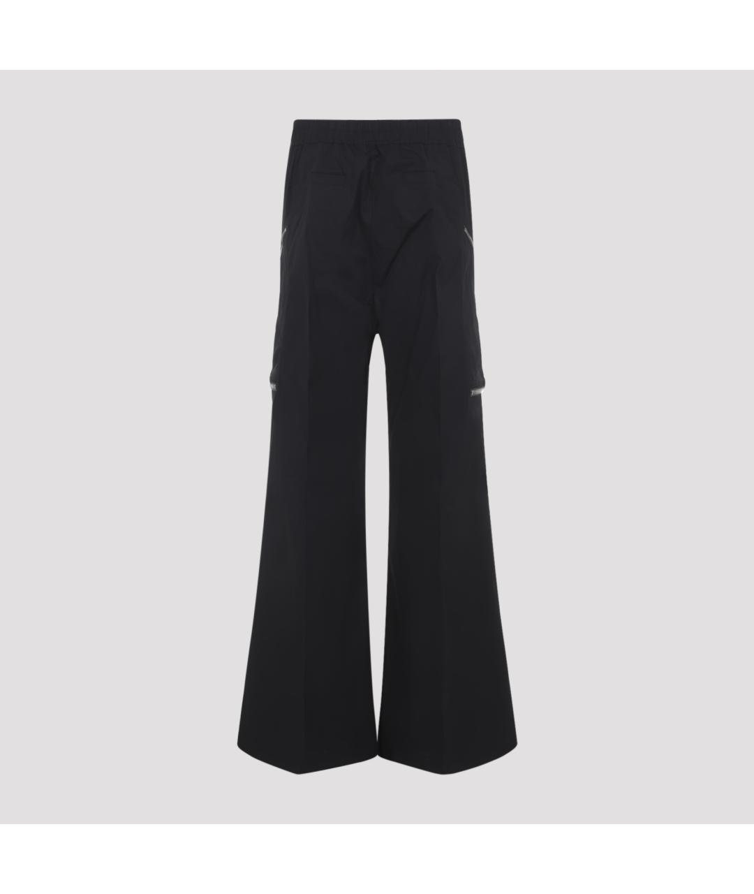 RICK OWENS Черные хлопковые повседневные брюки, фото 3