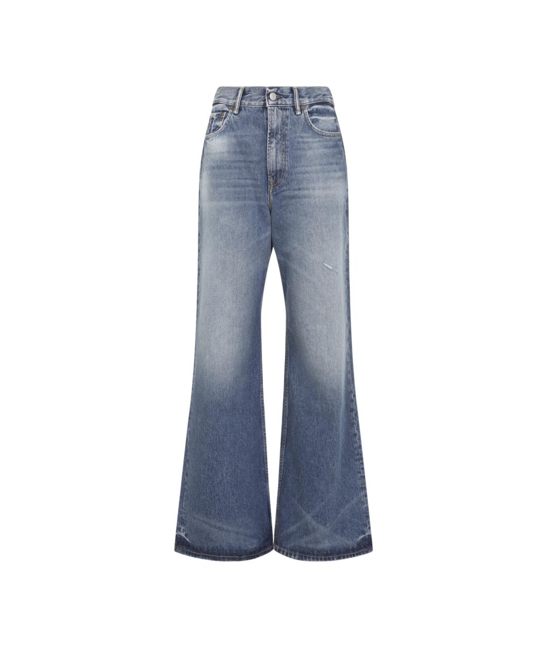 ACNE STUDIOS Синие хлопковые прямые джинсы, фото 1