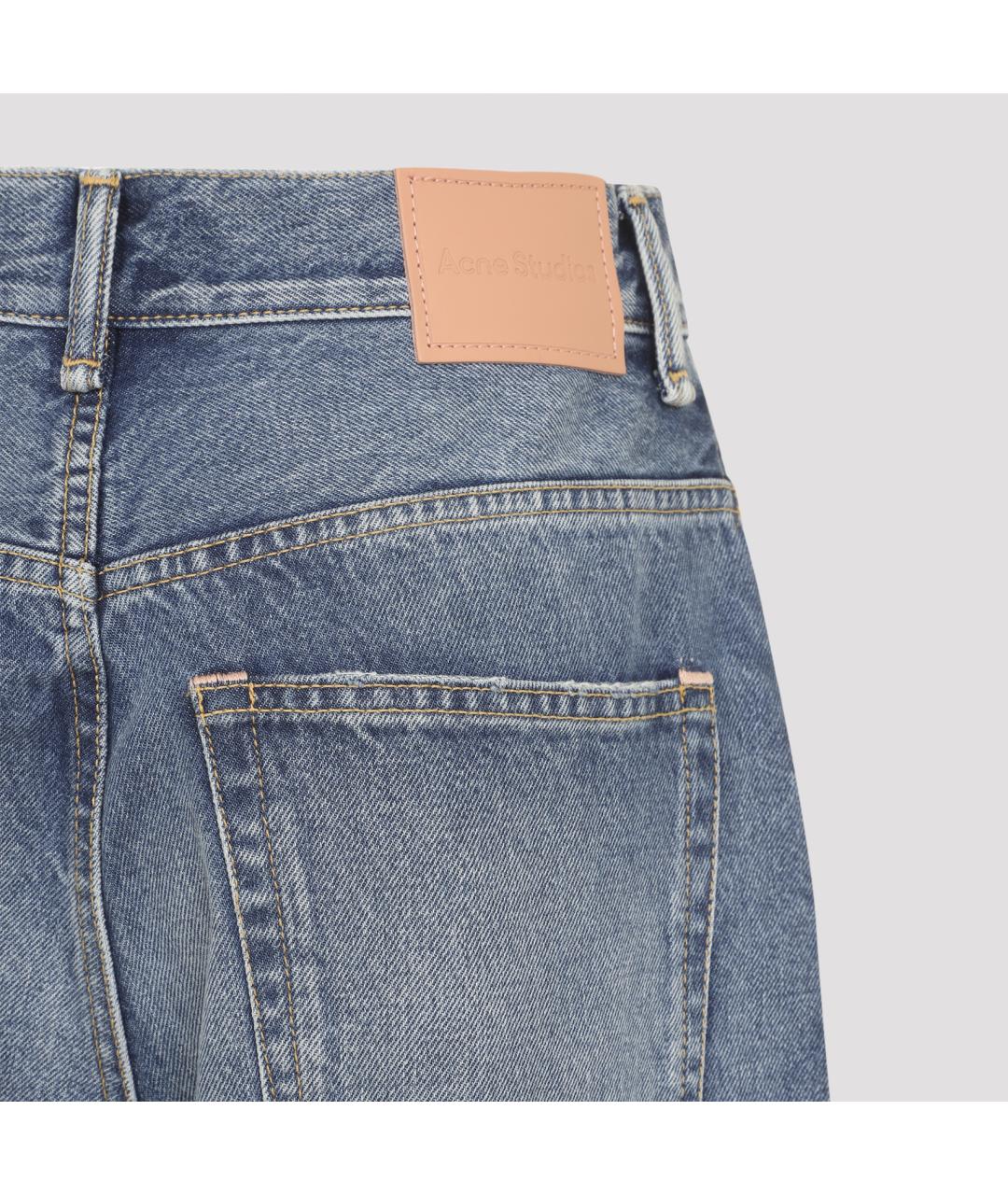 ACNE STUDIOS Синие хлопковые прямые джинсы, фото 4