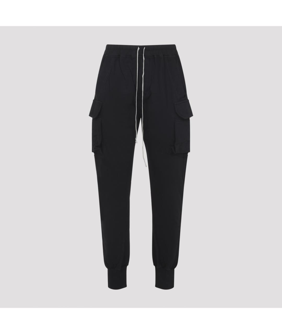 RICK OWENS DRKSHDW Черные хлопковые повседневные брюки, фото 4