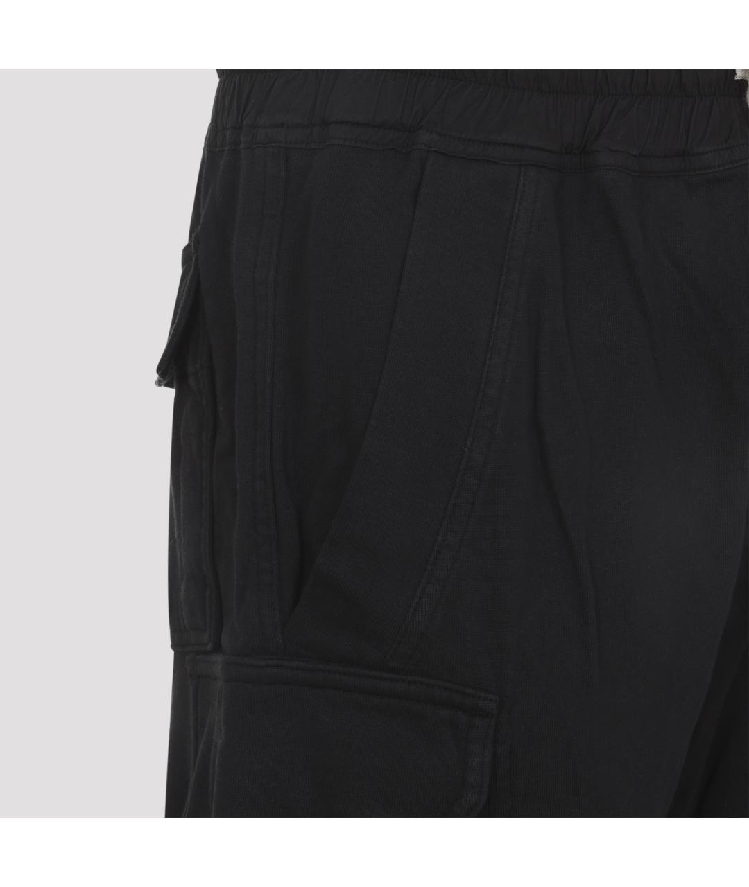 RICK OWENS DRKSHDW Черные хлопковые повседневные брюки, фото 3