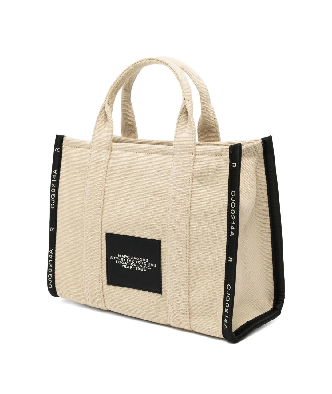 MARC JACOBS Бежевая тканевая сумка тоут, фото 3