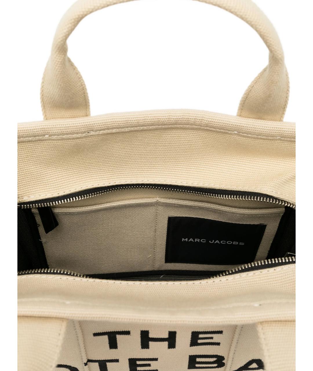 MARC JACOBS Бежевая тканевая сумка тоут, фото 4