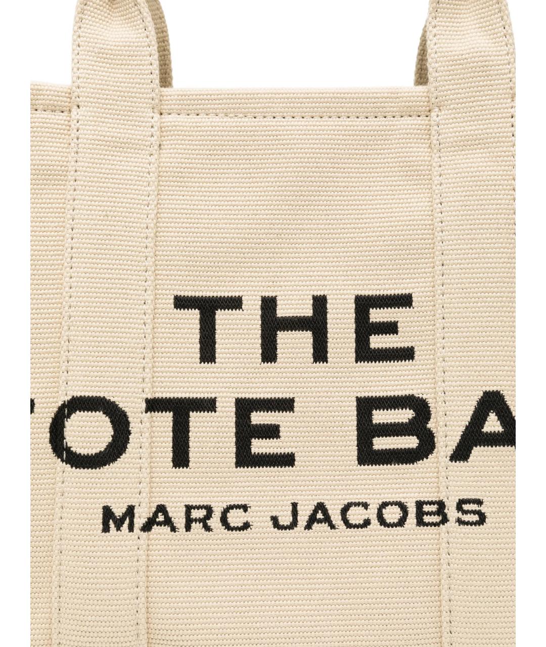 MARC JACOBS Бежевая тканевая сумка тоут, фото 5