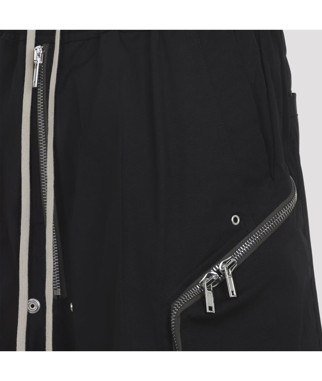 RICK OWENS Черные хлопковые шорты, фото 3