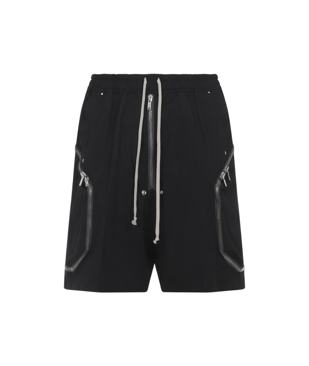 RICK OWENS Черные хлопковые шорты, фото 1