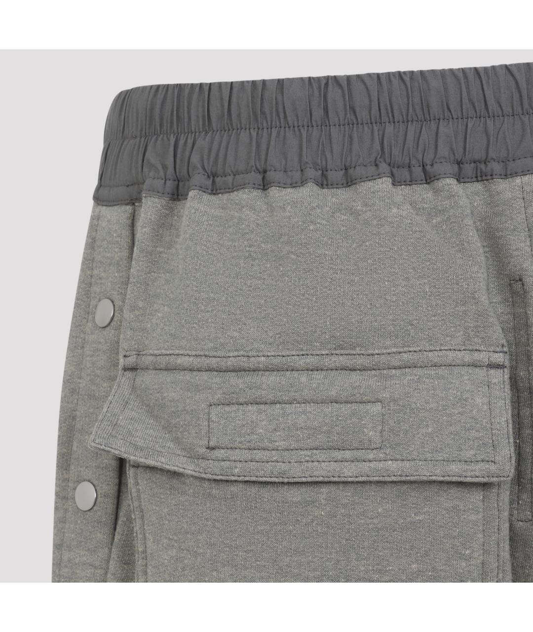 RICK OWENS DRKSHDW Серые хлопковые шорты, фото 3