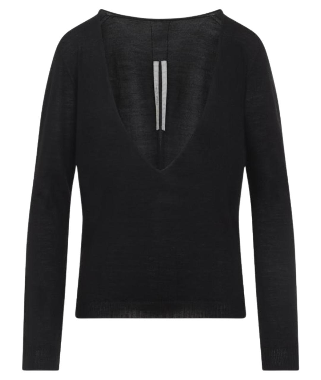 RICK OWENS Черный шерстяной джемпер / свитер, фото 1