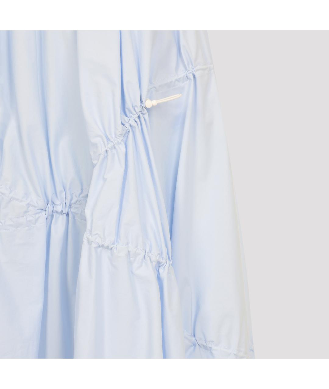 MOSCHINO Голубая хлопковая юбка миди, фото 4