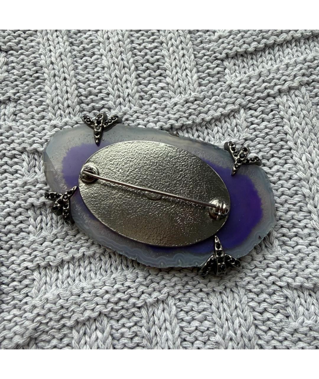 CHANEL Фиолетовая булавка / брошь, фото 4