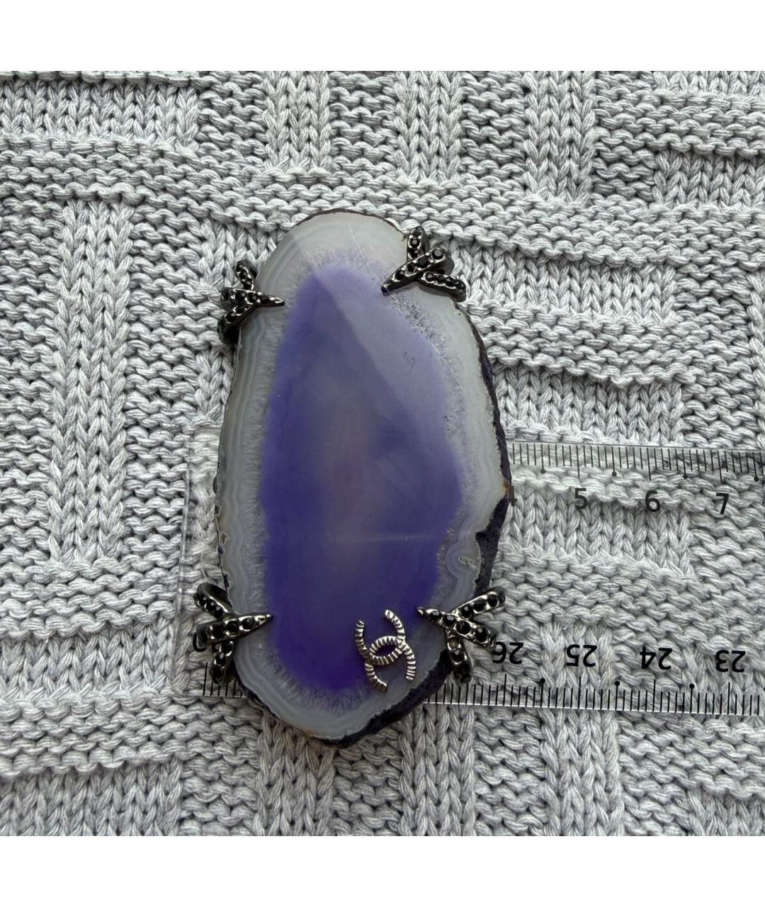 CHANEL Фиолетовая булавка / брошь, фото 7