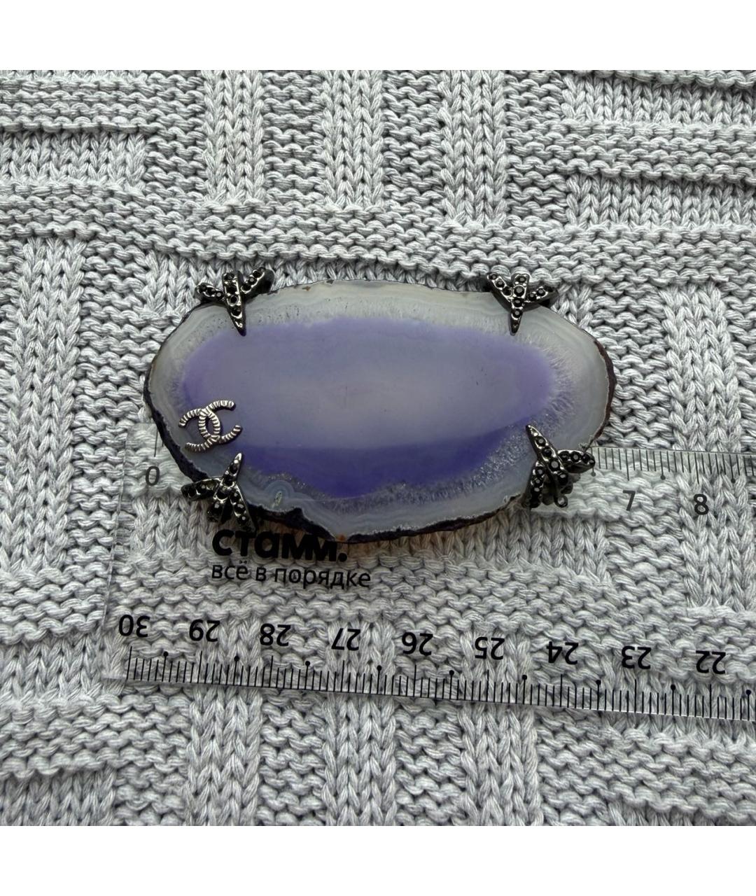 CHANEL Фиолетовая булавка / брошь, фото 6