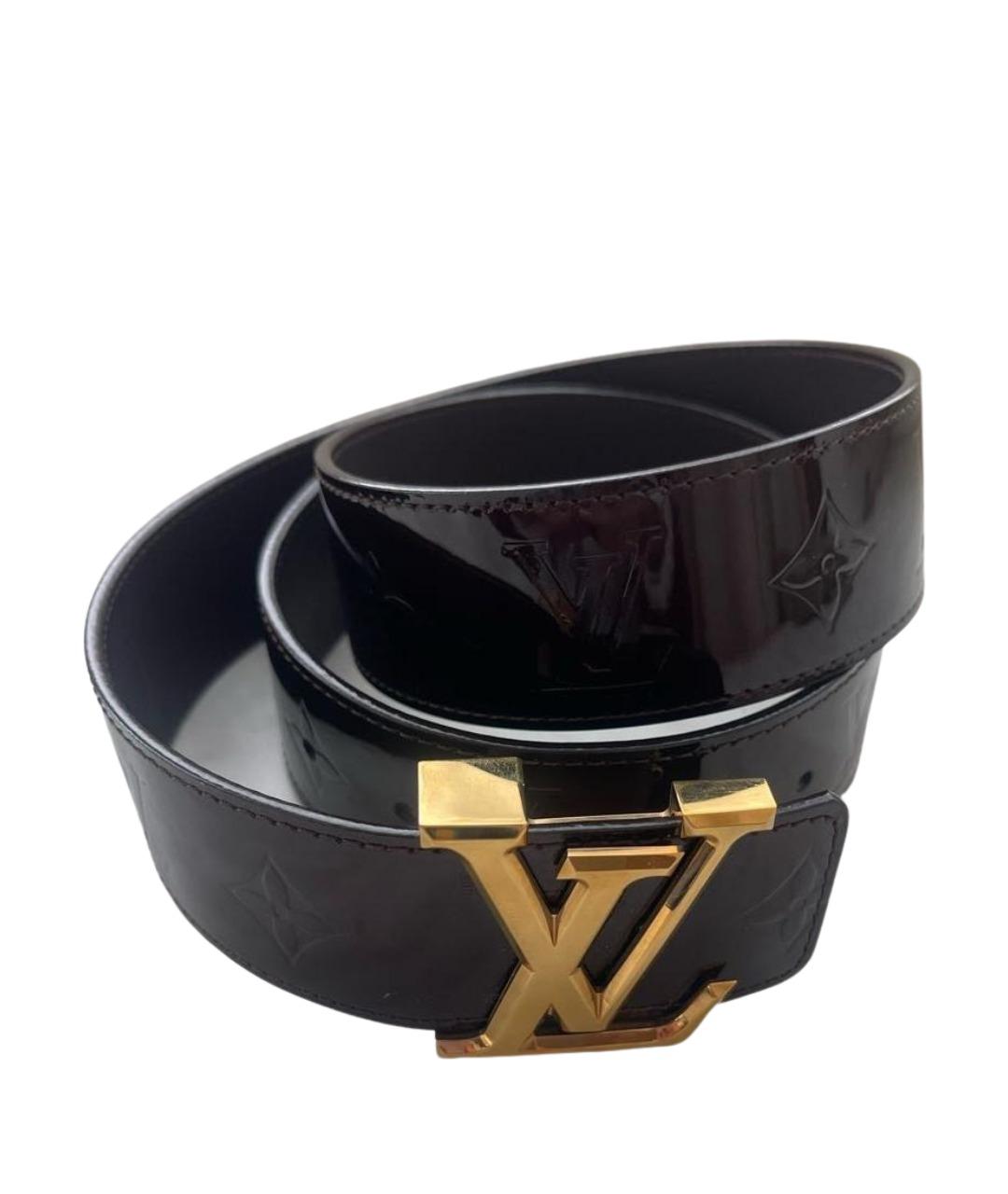 LOUIS VUITTON Бордовый кожаный ремень, фото 3