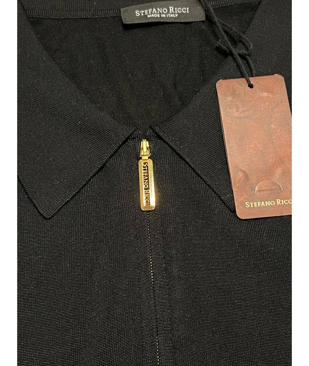 STEFANO RICCI Черный шелковый джемпер / свитер, фото 4