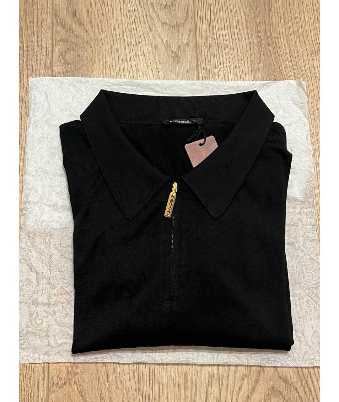 STEFANO RICCI Черный шелковый джемпер / свитер, фото 2