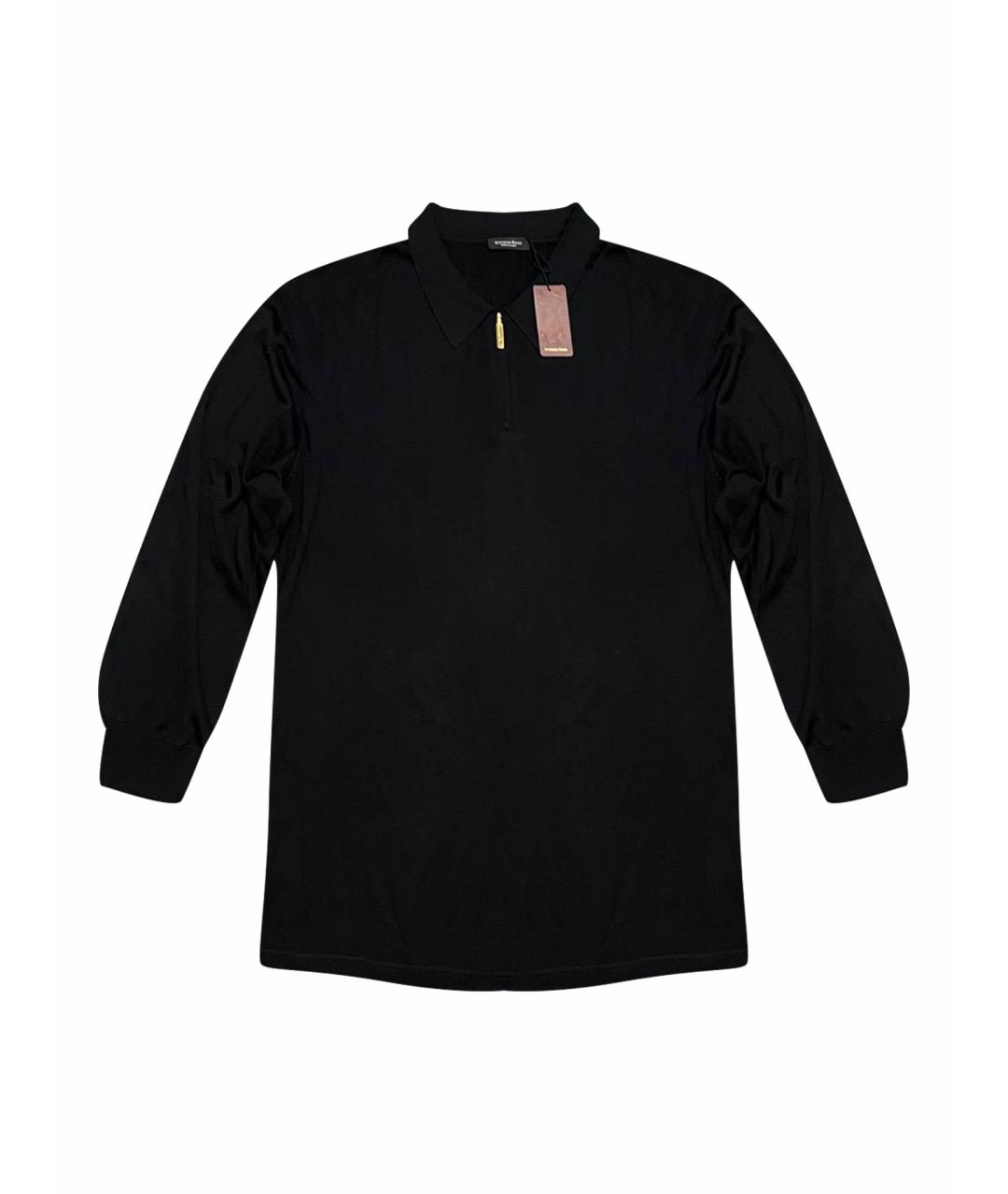 STEFANO RICCI Черный шелковый джемпер / свитер, фото 1