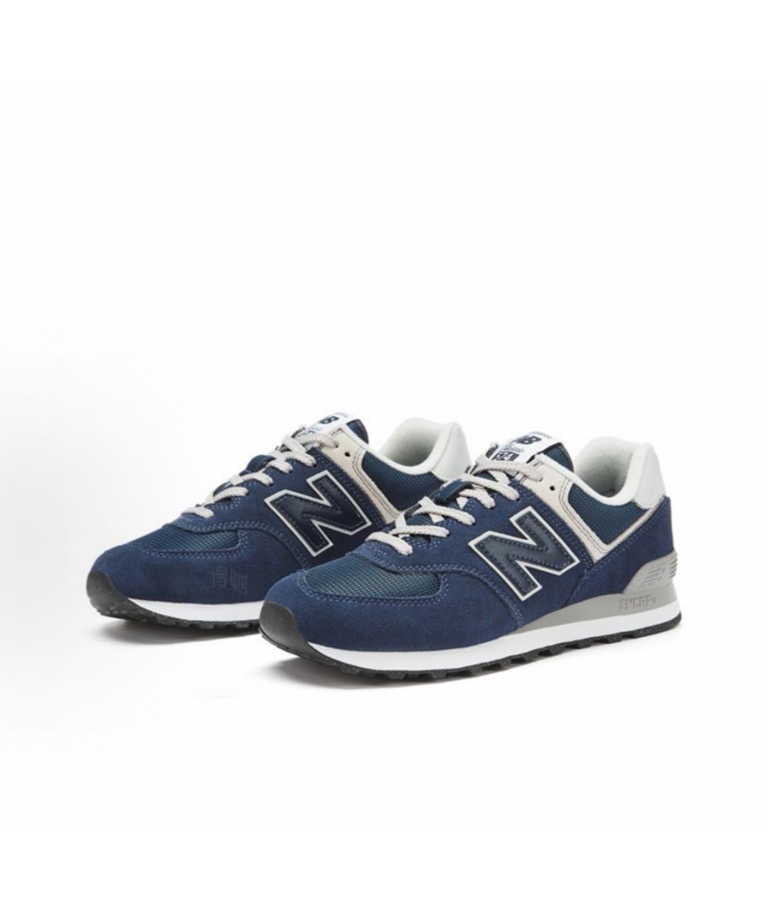 NEW BALANCE Синие замшевые низкие кроссовки / кеды, фото 2