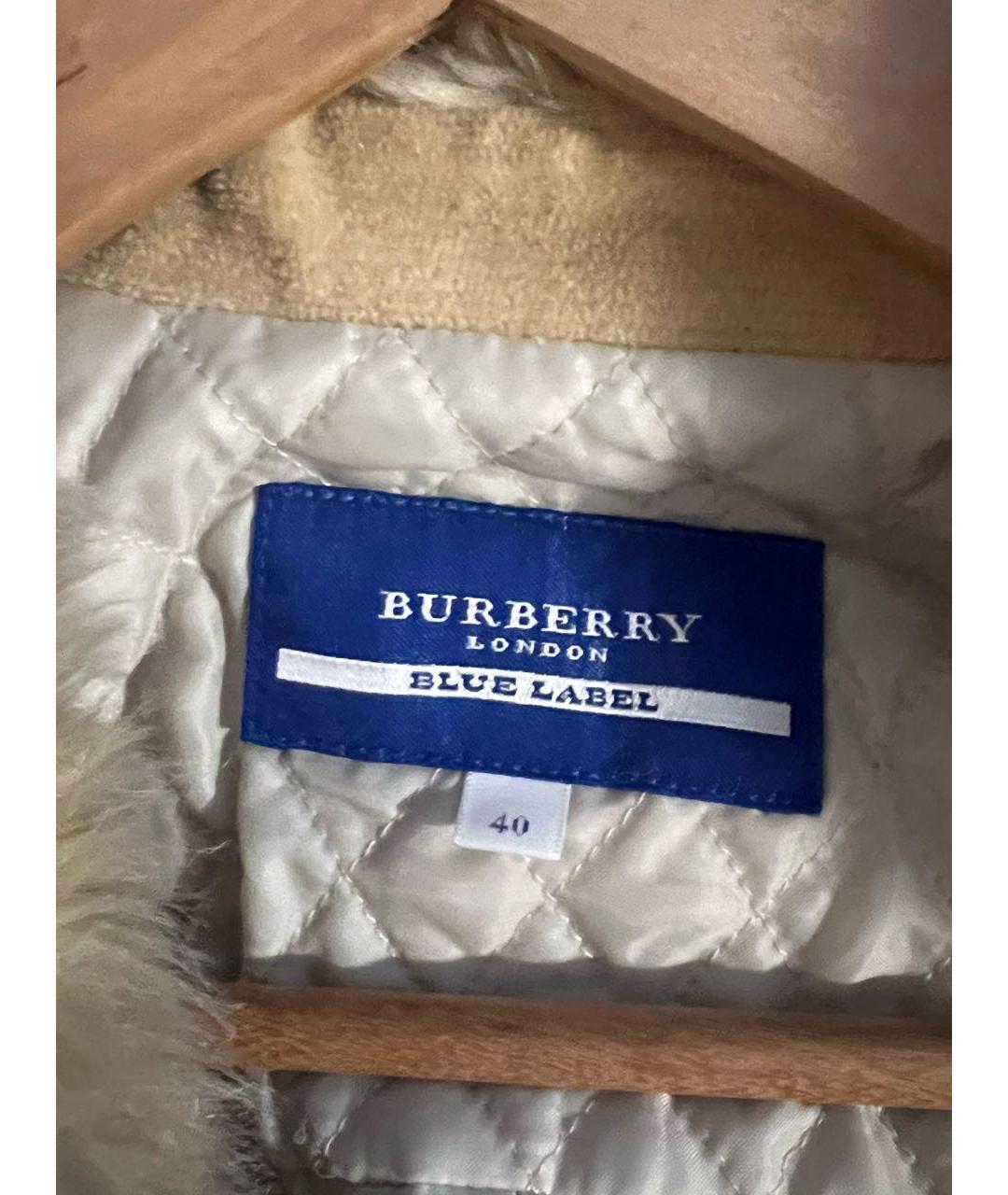 BURBERRY Бежевая хлопковая дубленка, фото 6