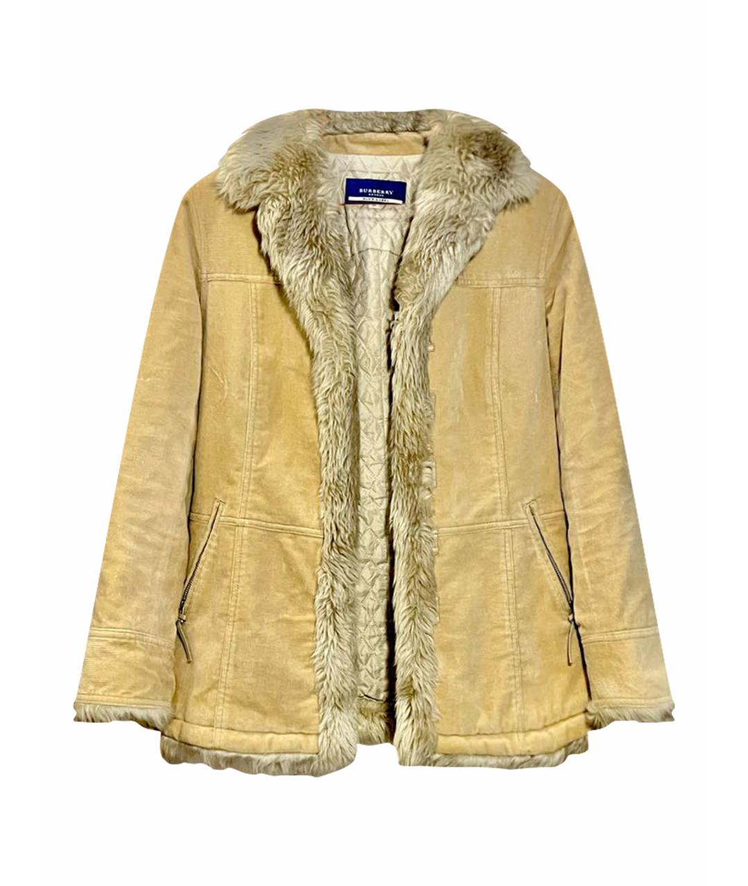 BURBERRY Бежевая хлопковая дубленка, фото 1