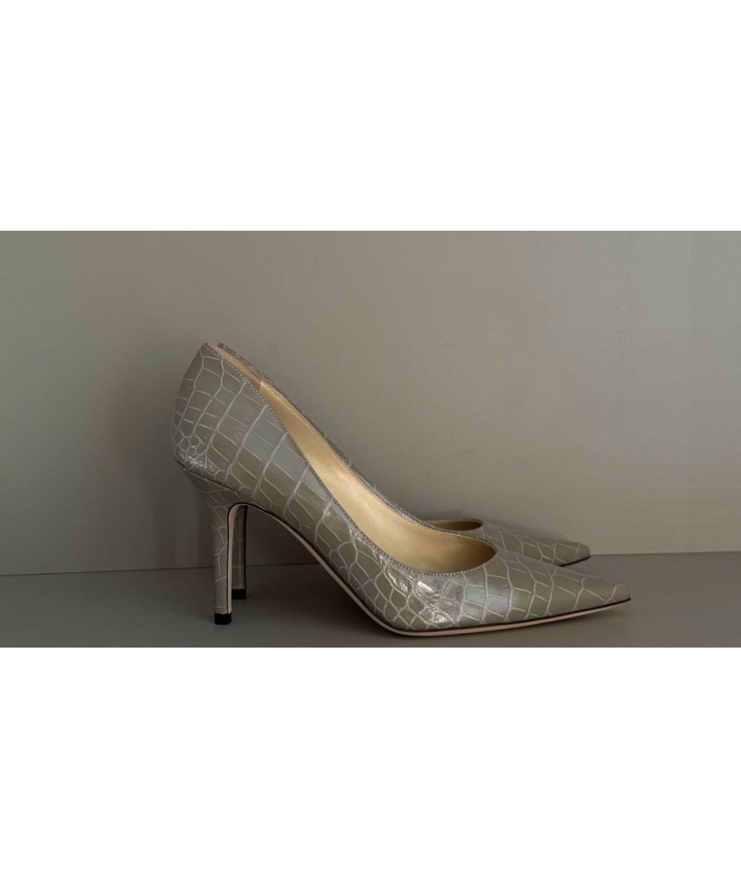 JIMMY CHOO Серые кожаные туфли, фото 7