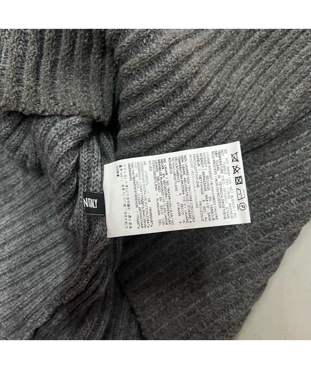 BIKKEMBERGS Серый шерстяной джемпер / свитер, фото 6