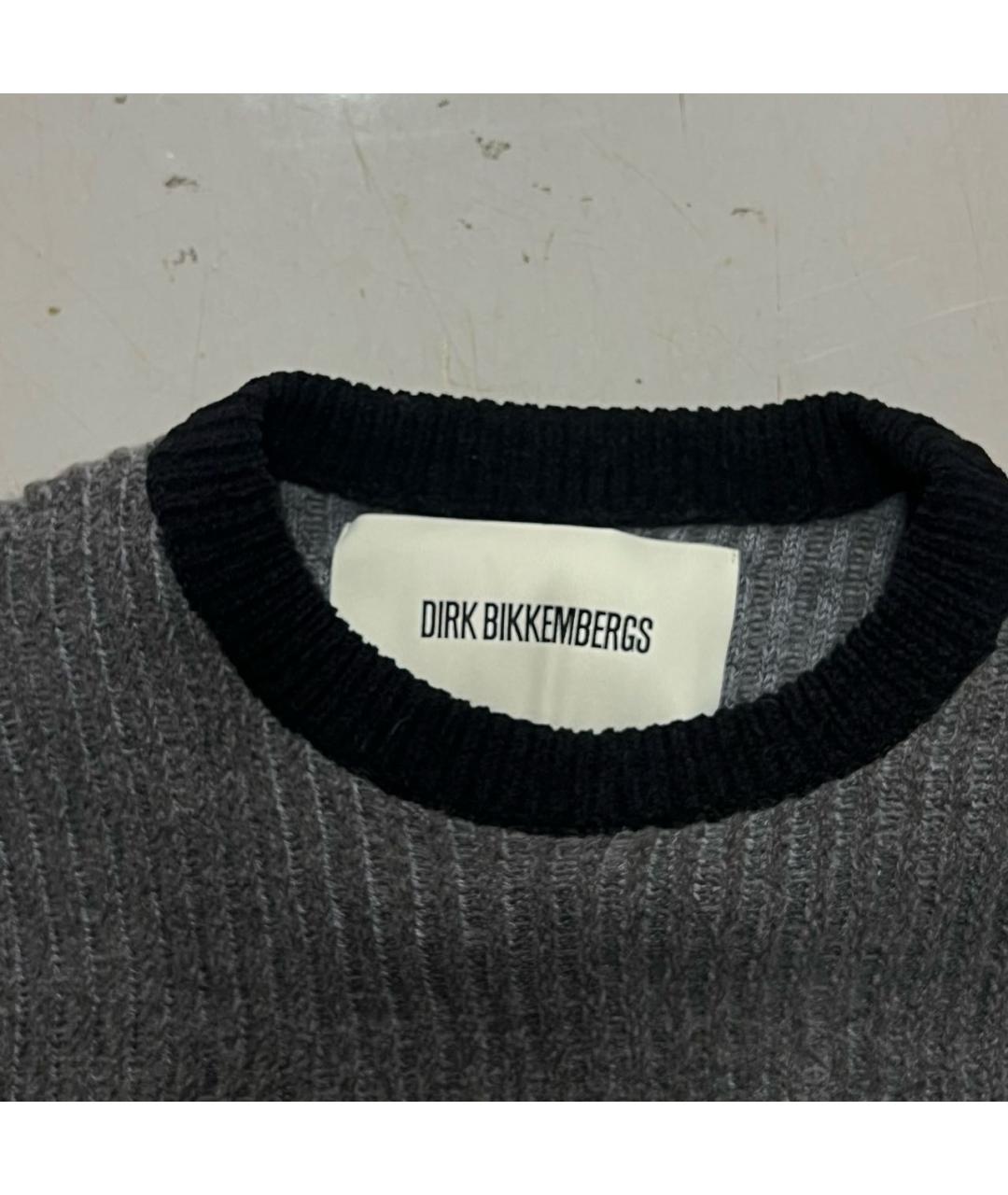 BIKKEMBERGS Серый шерстяной джемпер / свитер, фото 4