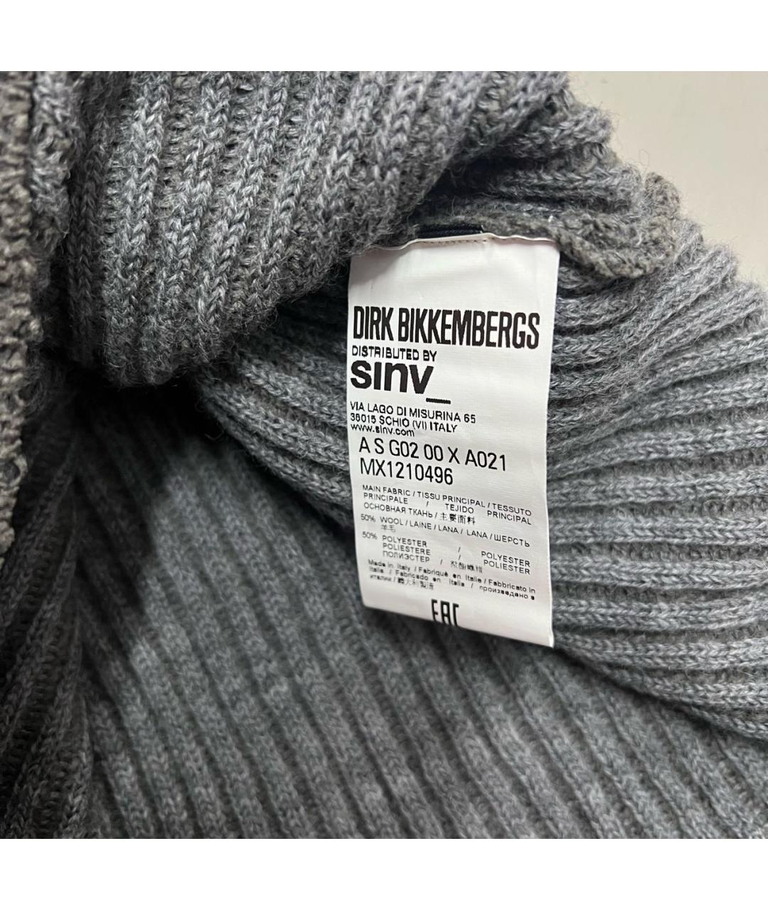 BIKKEMBERGS Серый шерстяной джемпер / свитер, фото 5