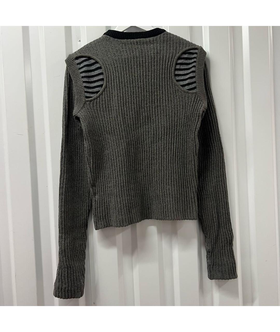 BIKKEMBERGS Серый шерстяной джемпер / свитер, фото 2