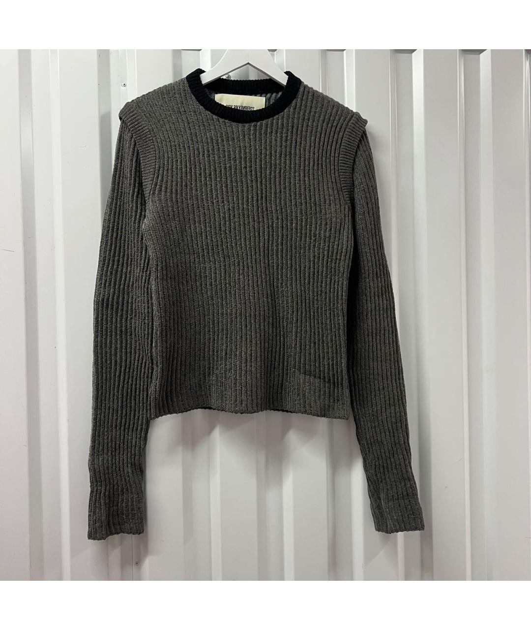 BIKKEMBERGS Серый шерстяной джемпер / свитер, фото 9