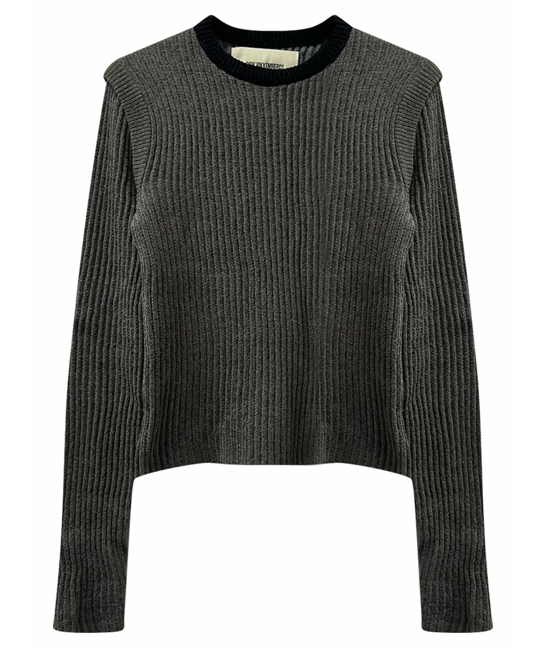BIKKEMBERGS Серый шерстяной джемпер / свитер, фото 1