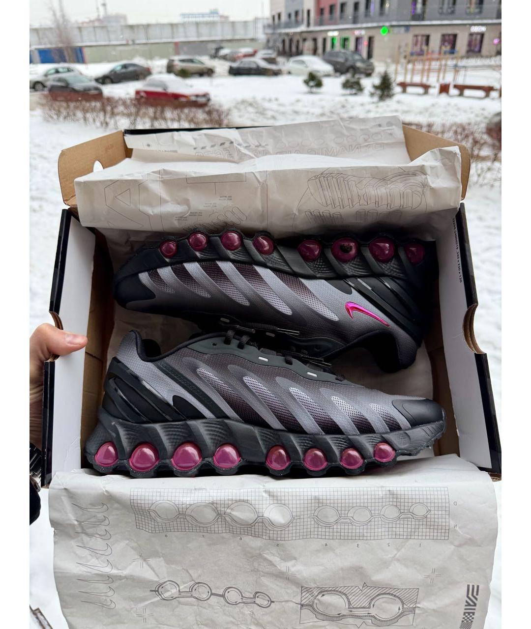 NIKE Черные текстильные низкие кроссовки / кеды, фото 8