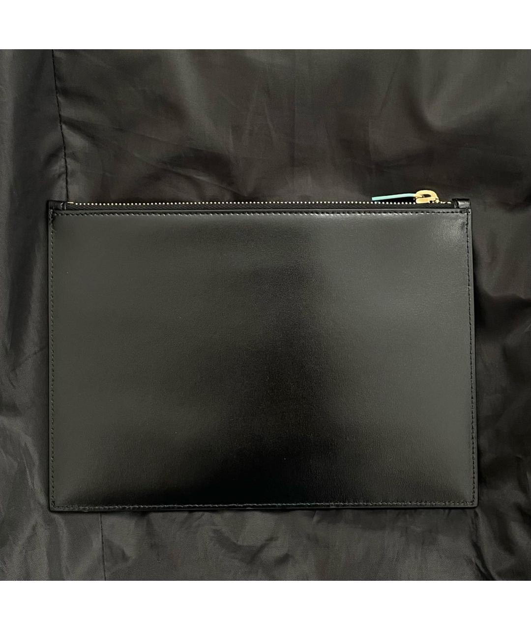 SAINT LAURENT Черная кожаная папка для документов, фото 2