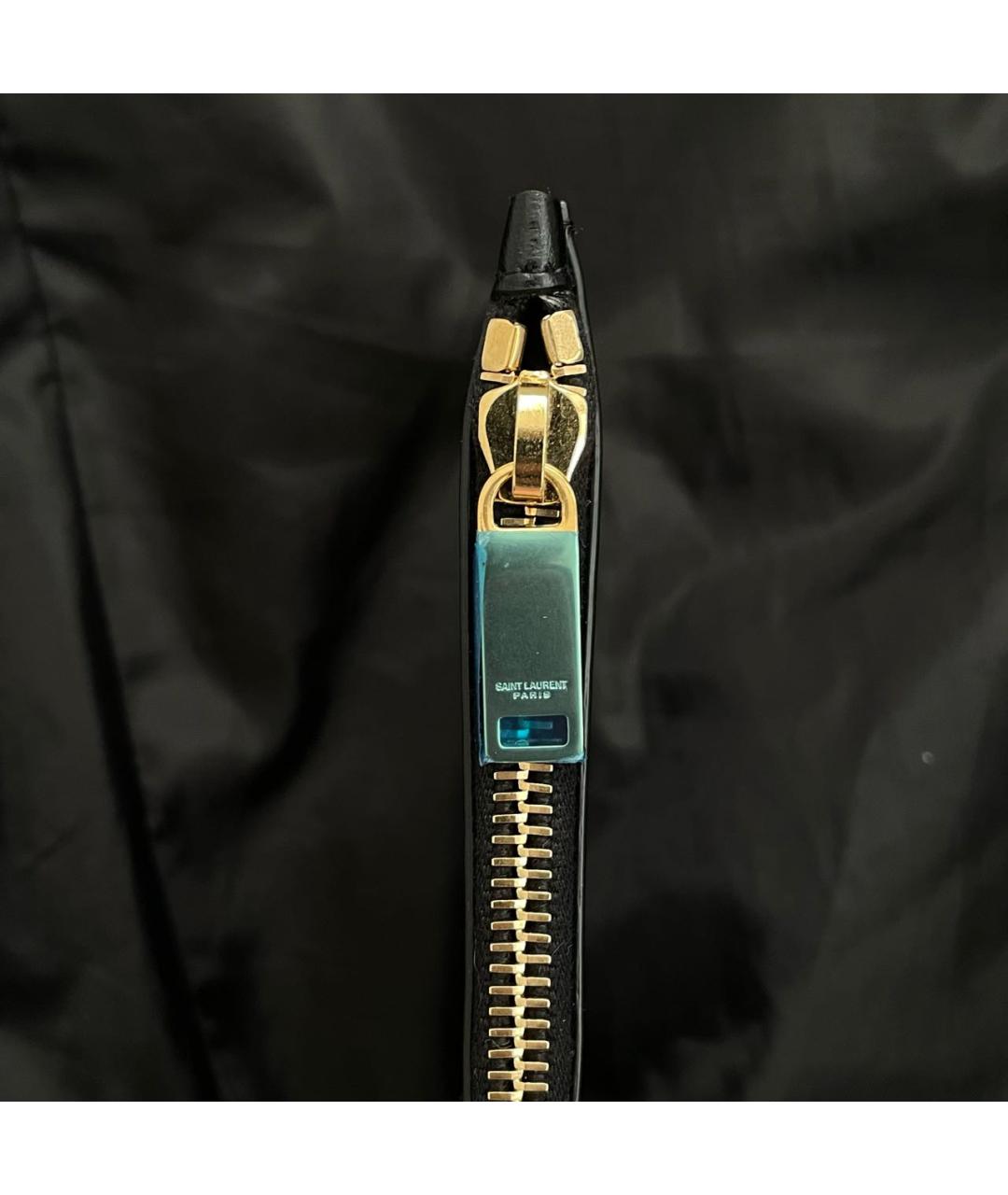 SAINT LAURENT Черная кожаная папка для документов, фото 3
