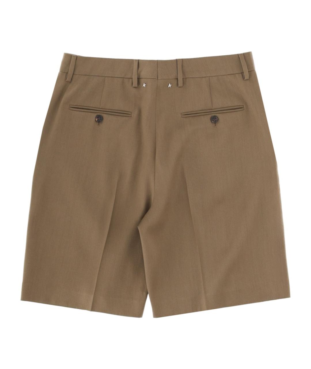 GOLDEN GOOSE DELUXE BRAND Зеленые шерстяные шорты, фото 2