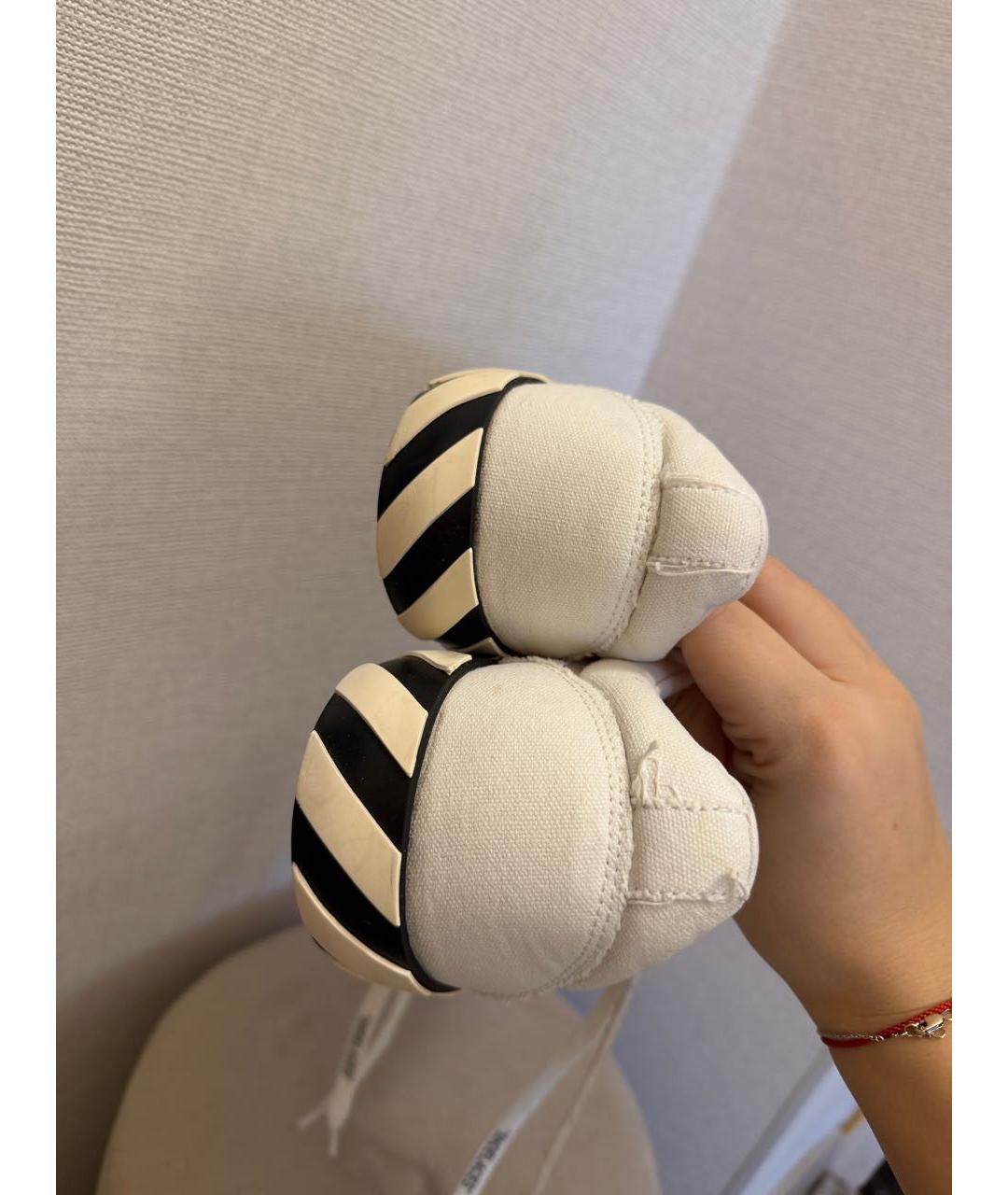 OFF-WHITE Белые текстильные низкие кроссовки / кеды, фото 8