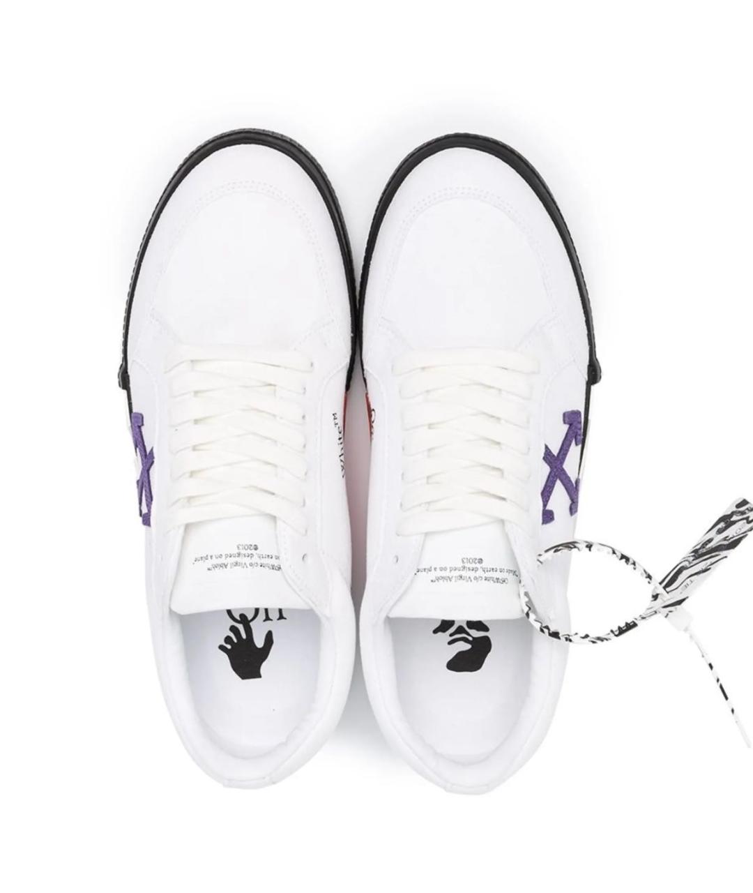 OFF-WHITE Белые текстильные низкие кроссовки / кеды, фото 3