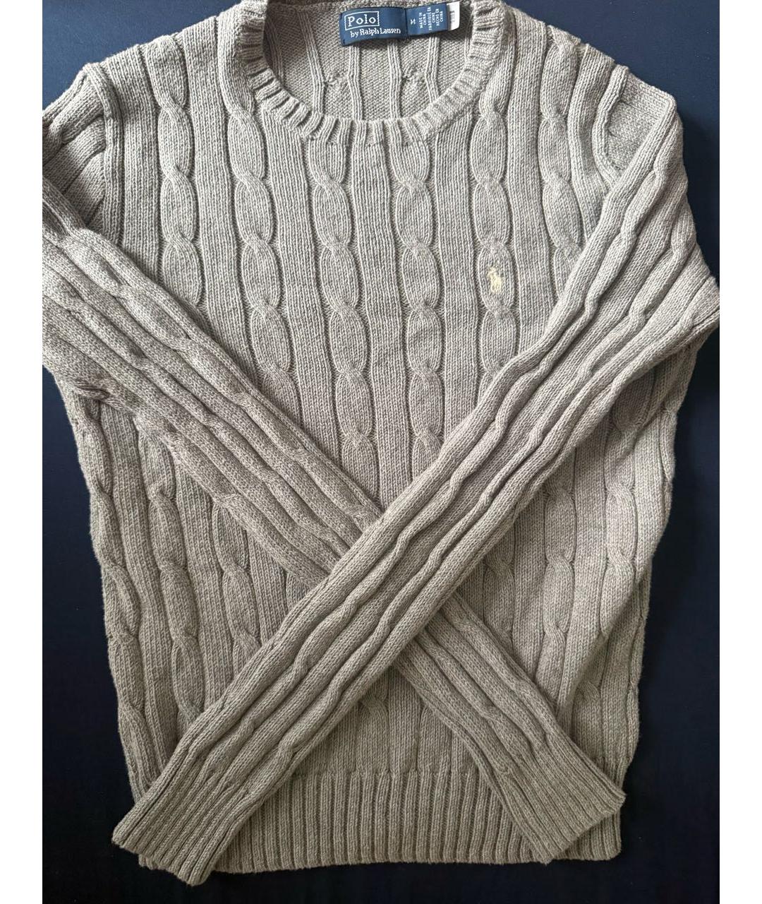 POLO RALPH LAUREN Серый хлопковый джемпер / свитер, фото 3