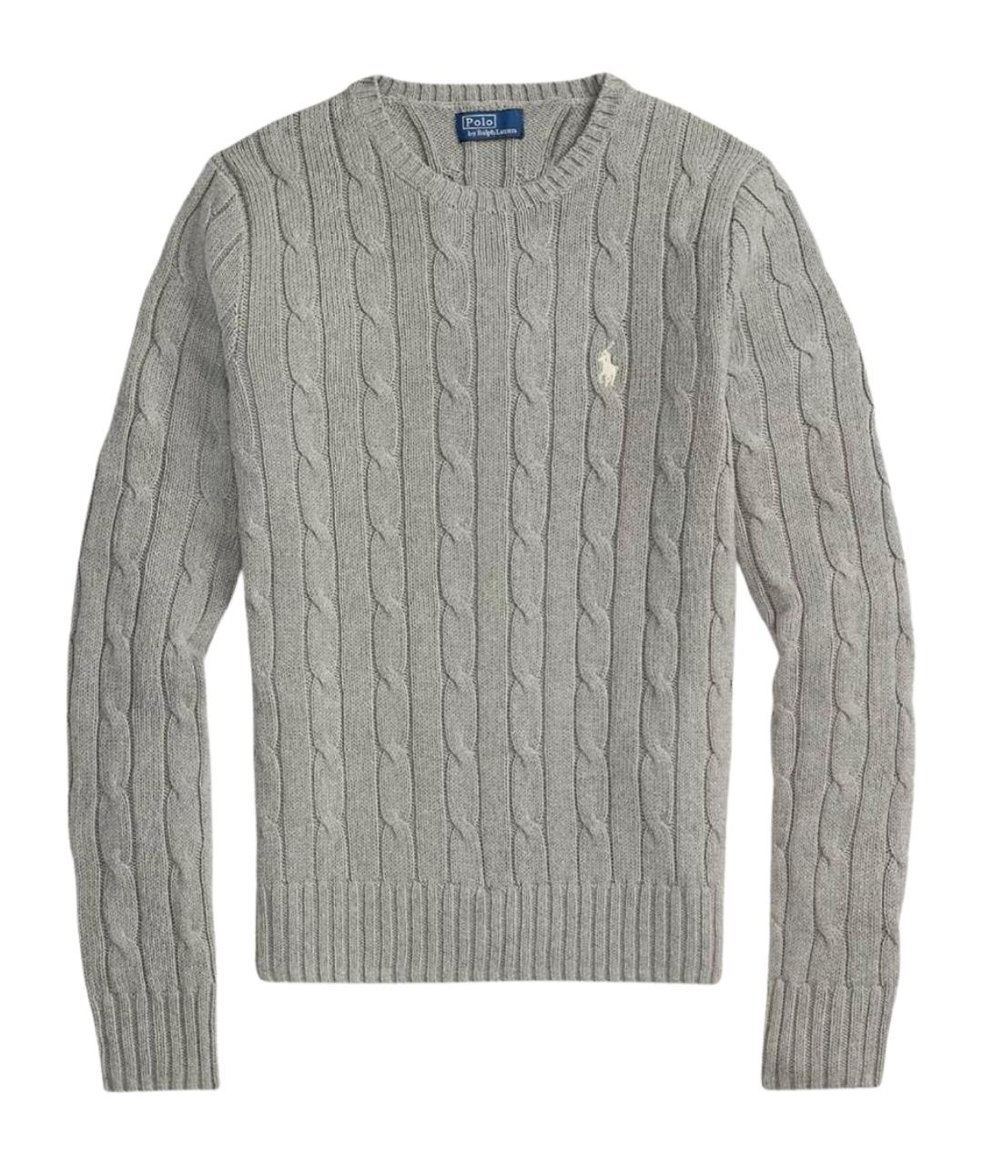 POLO RALPH LAUREN Серый хлопковый джемпер / свитер, фото 1