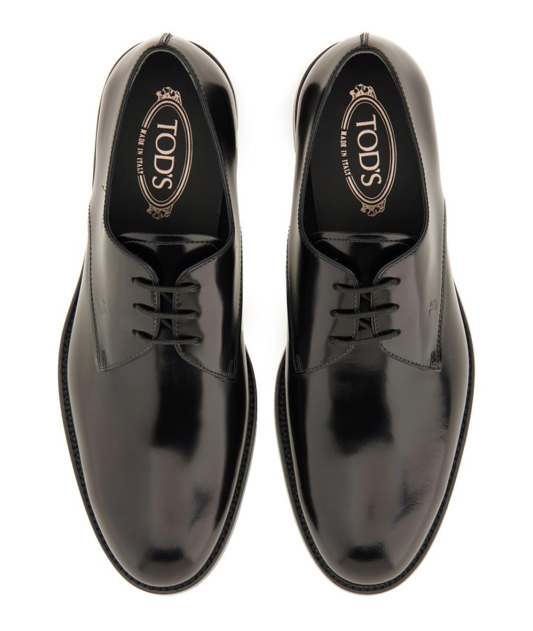 TOD'S Черные кожаные туфли, фото 6