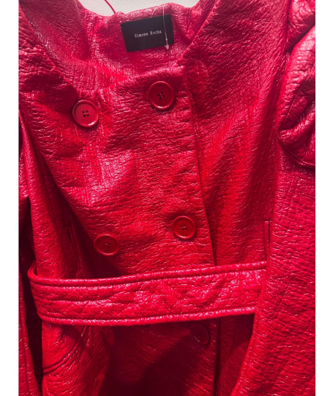SIMONE ROCHA Красное хлопковое пальто, фото 5