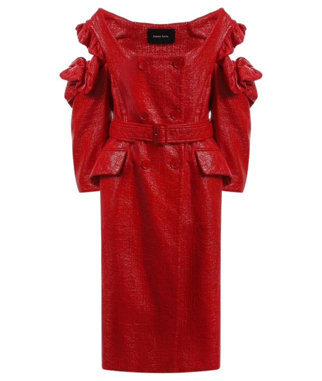 SIMONE ROCHA Красное хлопковое пальто, фото 1