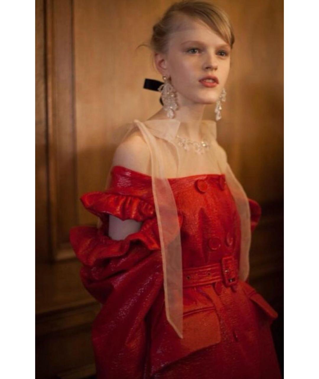 SIMONE ROCHA Красное хлопковое пальто, фото 4