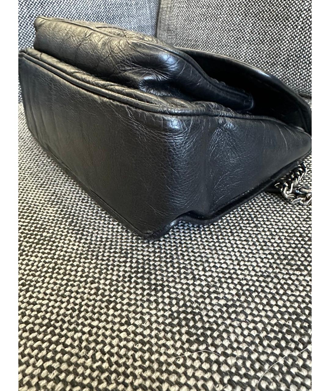 SAINT LAURENT Черная кожаная сумка через плечо, фото 4