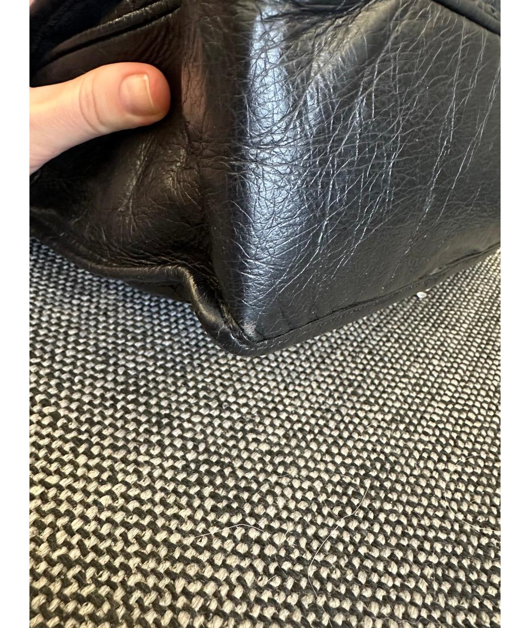 SAINT LAURENT Черная кожаная сумка через плечо, фото 6