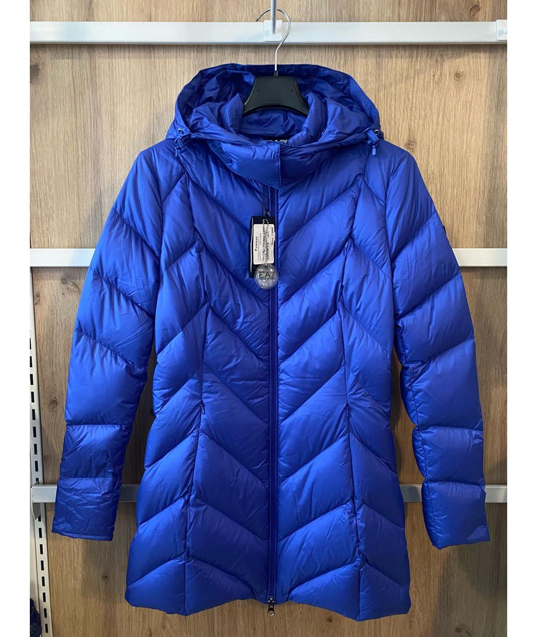 EA7 Синий полиамидовый пуховик, фото 6