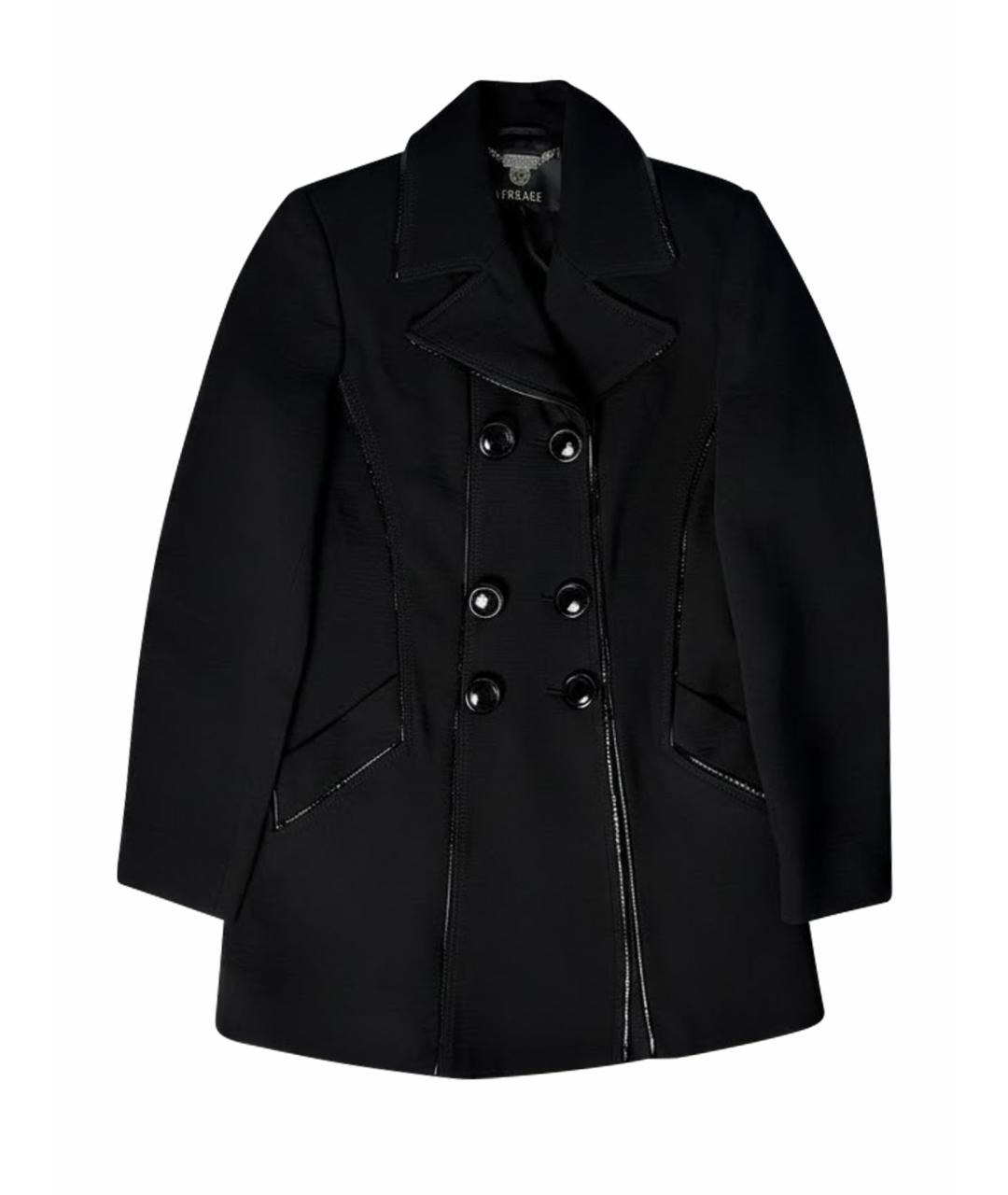 VERSACE Черное шерстяное пальто, фото 1