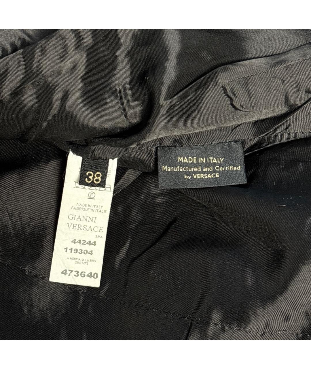 VERSACE Черное шерстяное пальто, фото 7