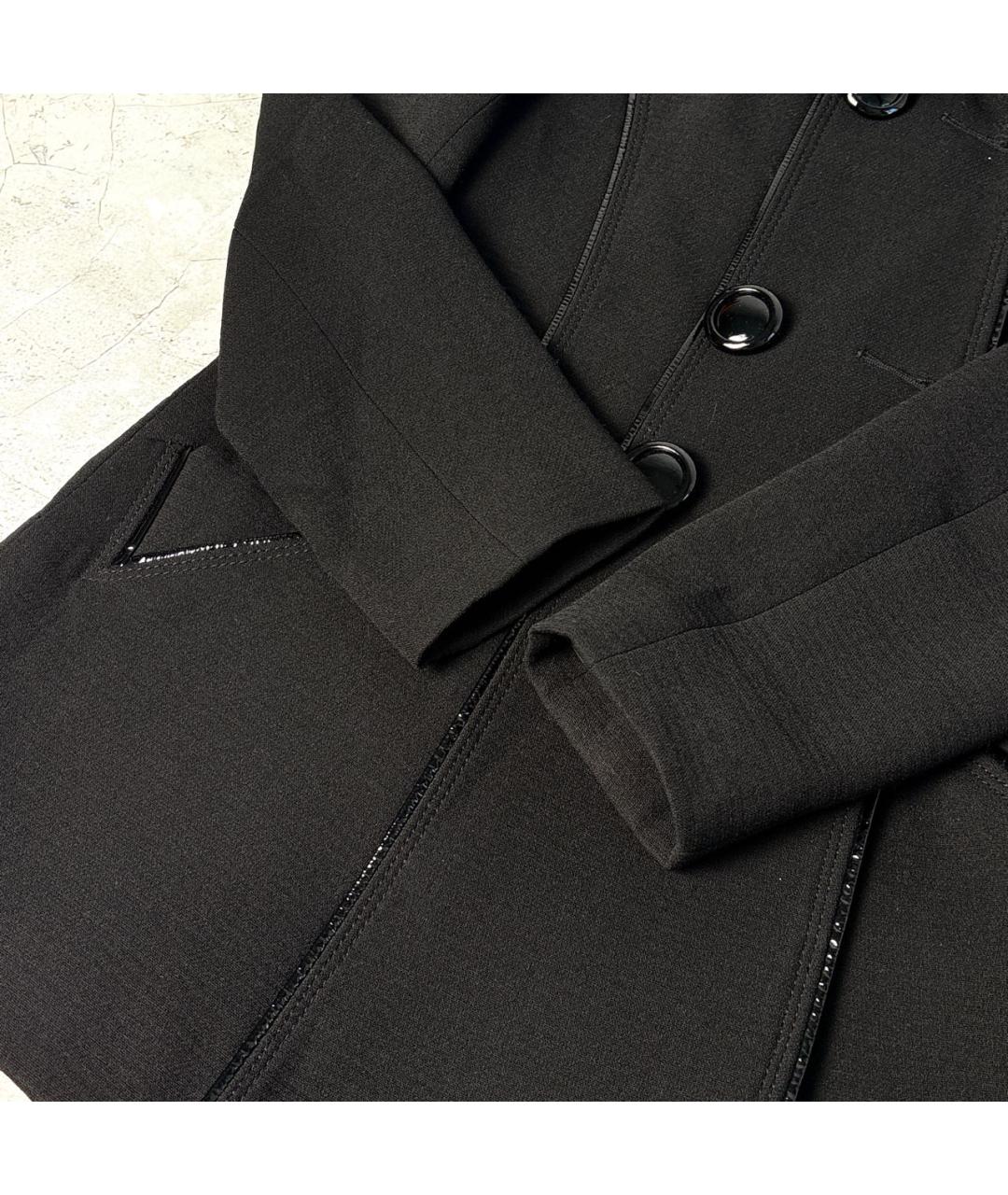 VERSACE Черное шерстяное пальто, фото 4